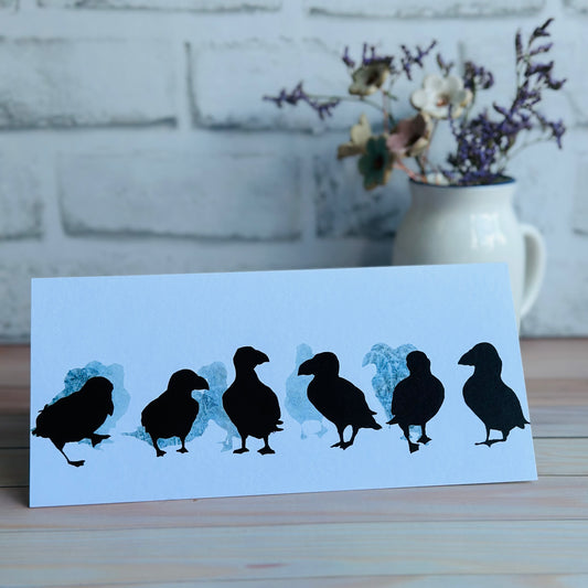 CARD: puffins